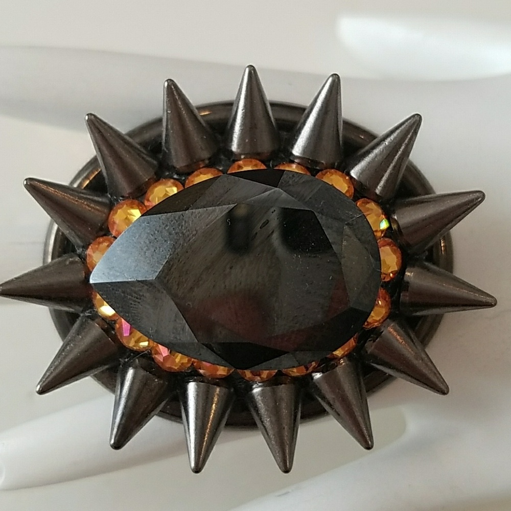 GASOLINE GLAMOUR spile ring hematite drop - Picture 2 of 5